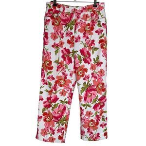 Vintage Talbots Women’s Feminine Floral Capri Pants Size 4 Girlcore Coquette